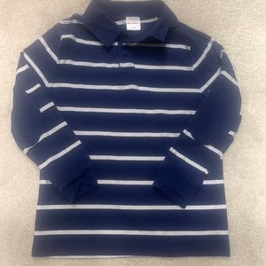 Long-sleeved navy striped Hanna T